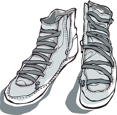 手绘的运动鞋图片下载