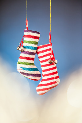 两个圣诞靴图片下载