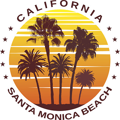 加州圣塔莫尼卡的旅行背景。图片下载