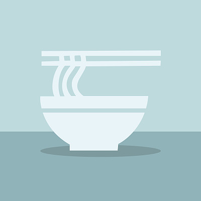 蓝色面条图标矢量EPS10，适合任何用途。图片下载