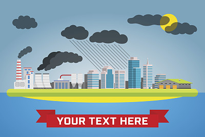 城市污染景观。图片下载