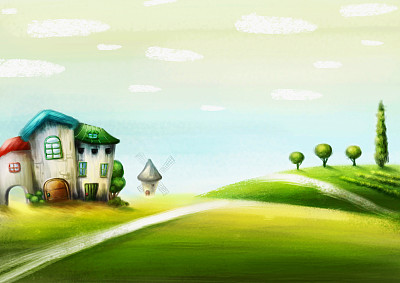 房屋插画素材ID：167100976