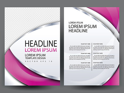 宣传册设计模板布局矢量插图素材图片