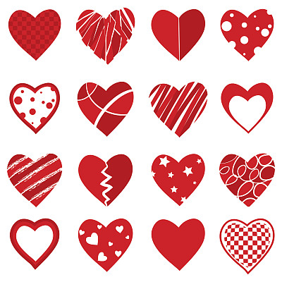 爱心矢量图素材ID：167107108