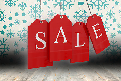 红色销售标签的合成图像图片下载