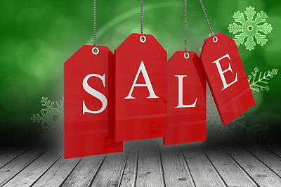 红色销售标签的合成图像图片下载