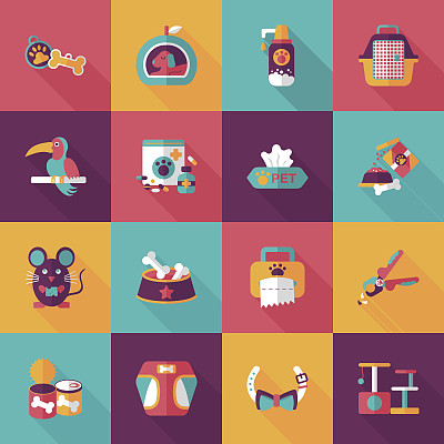 宠物和兽医图标集图片下载