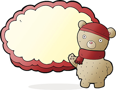 戴着帽子的卡通熊图片下载