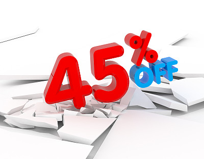 白色背景下的数字特写镜头图片下载