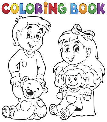 用玩具给孩子涂色图片下载