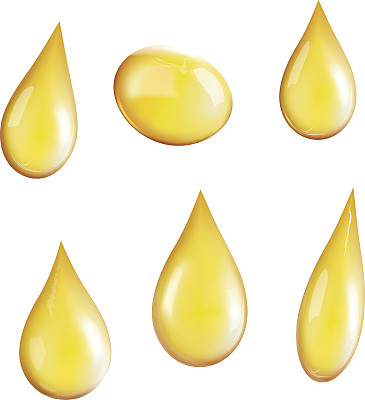 一组油滴。矢量图图片下载