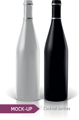鸡尾酒酒瓶套装图片下载