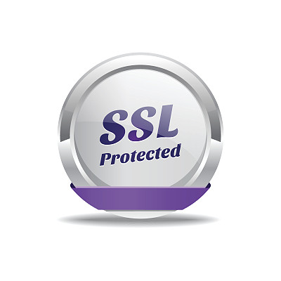 SSL保护紫色矢量图标按钮图片下载