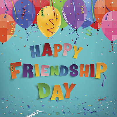 快乐的友谊日背景。图片下载