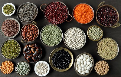 豆子，扁豆和豌豆。素材图片