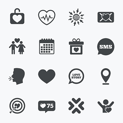 爱，情人节偶像。目标的心。图片下载