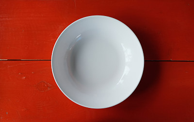 顶视图的白色碗图片下载