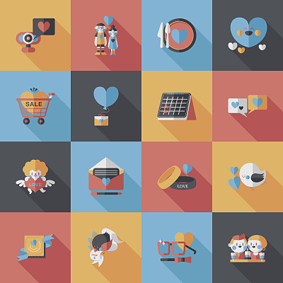 情人节图标集图片下载