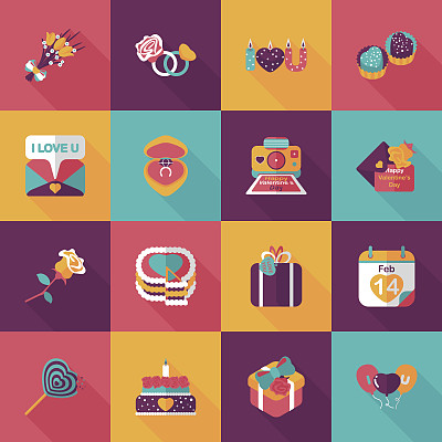 情人节图标集图片下载