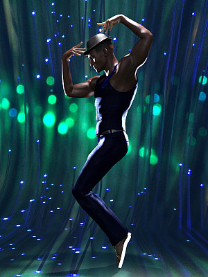 迷人的黑人男舞者图片下载