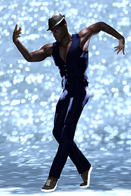 迷人的黑人男舞者图片下载