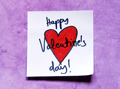 情人节字条快乐图片下载