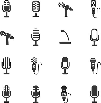 麦克风图标设置素材图片