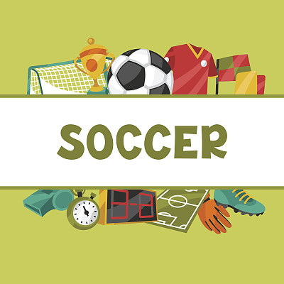 体育背景与足球标志图片下载