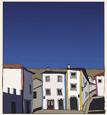 乡村景观向量，葡萄牙图片下载