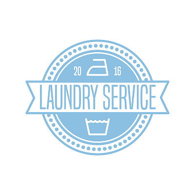 洗衣服务向量模板徽章图片下载