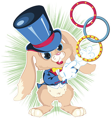 兔子魔术师。图片下载