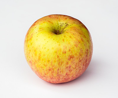 白色背景下成熟的红苹果图片下载