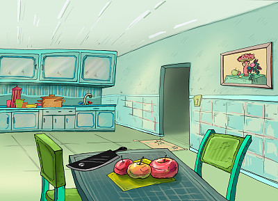 厨房。餐厅。图片下载