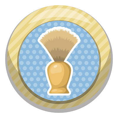 剃须笔刷矢量插图图片下载