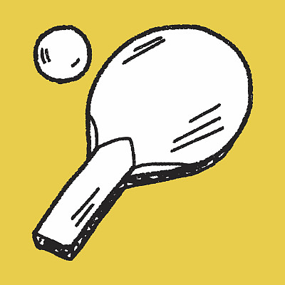 涂鸦乒乓球图片下载