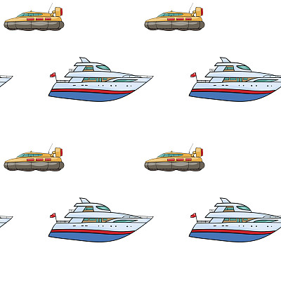 无缝模式。手拉水运。孩子们的玩具游艇，潜水艇图片下载