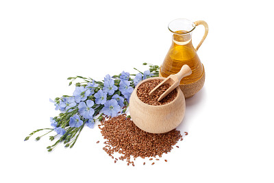 亚麻籽油和亚麻籽图片下载