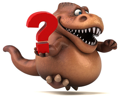 有趣的Trex - 3D插图图片下载