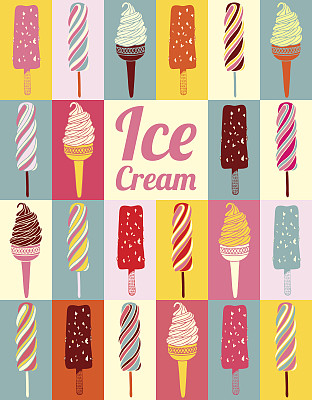 冰淇淋卡向量。图片下载