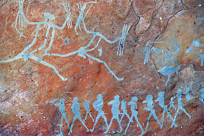 古老的岩石绘画，纳米比亚图片下载