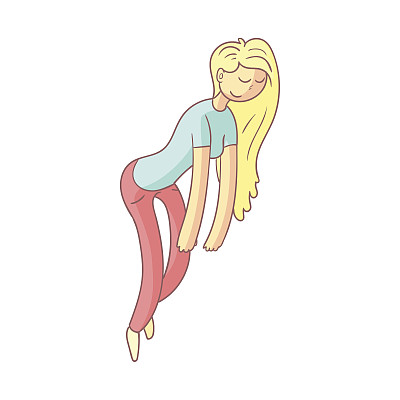 女孩梦游微笑图片下载