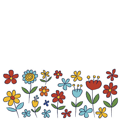 向量集涂鸦花图片下载