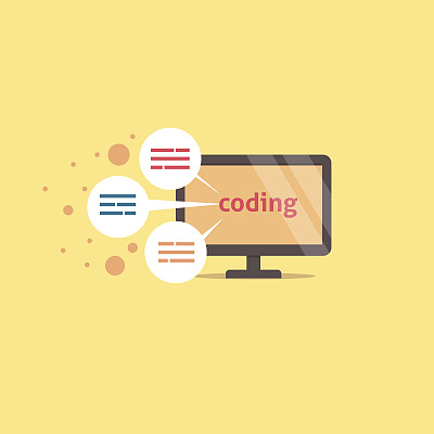 编程和编码矢量插图图片下载