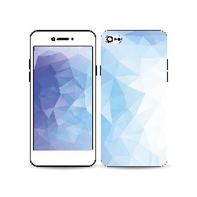 白色智能手机的一个例子和屏幕图片下载