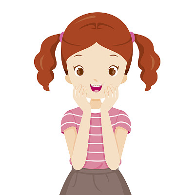 带着牙套的快乐女孩图片下载