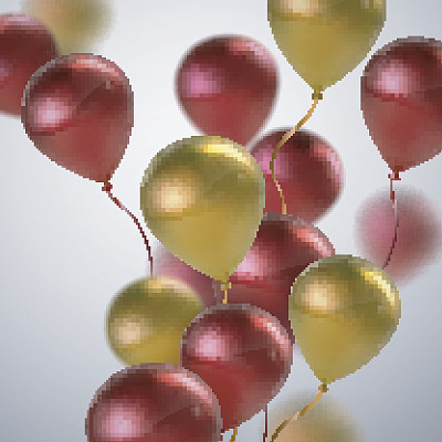 矢量节日插图飞行逼真的光滑气球。图片下载