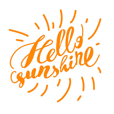 手绘夏日卡片。图片下载