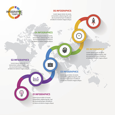 摘要线形图信息图表模板和图表图片下载