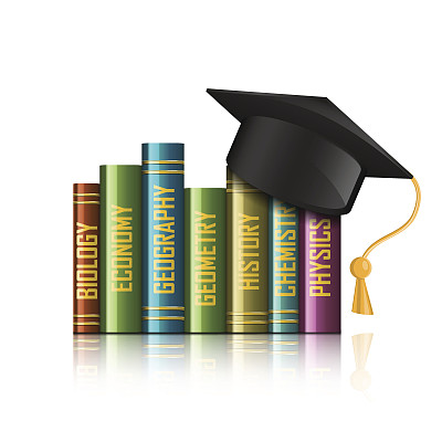 一堆彩色的书图片下载