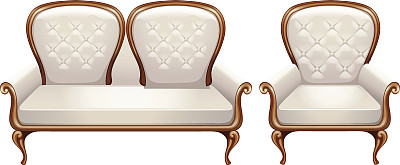 白皮扶手椅图片下载